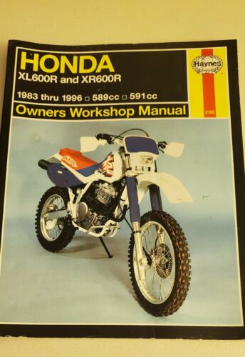 1983-2000 Honda Xl600r Xr600r Manual 589 591 Xl600 Xr600 600 Great Condition
