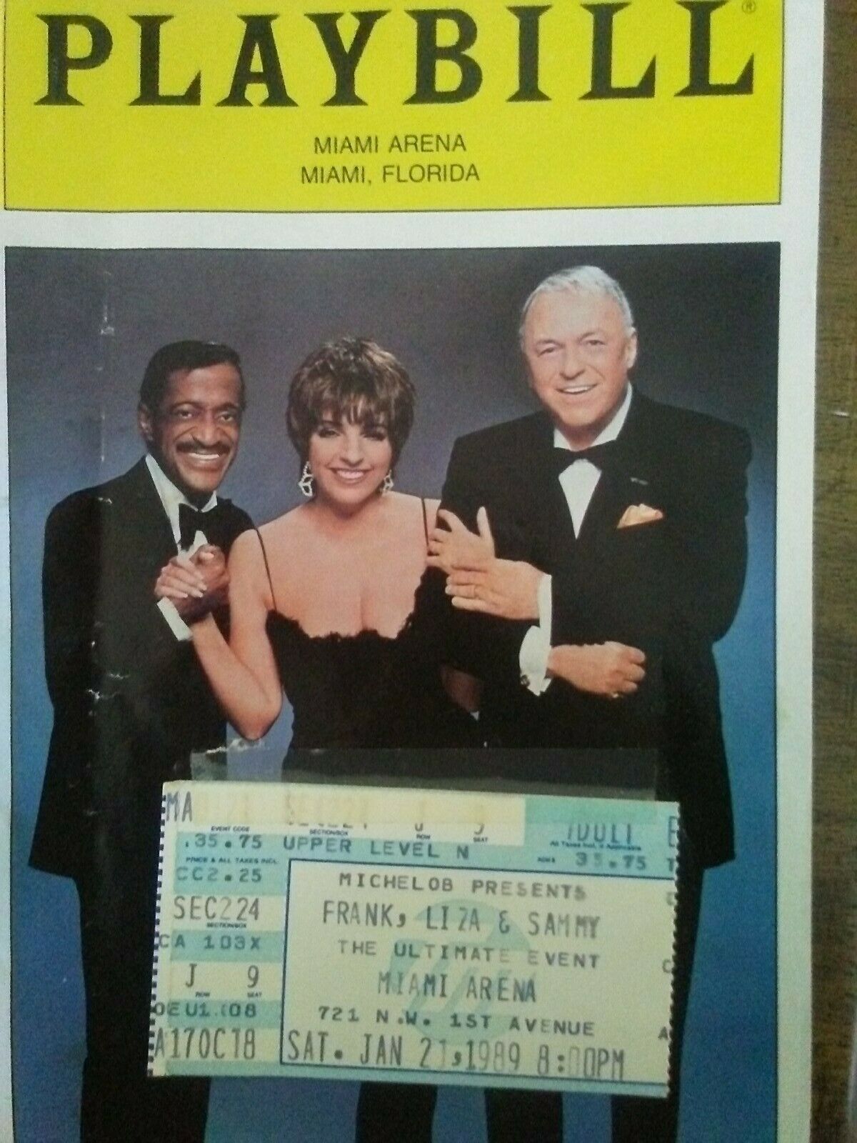 Playbill.1989 Frank,sammy, Liza.." Ultimate Event"