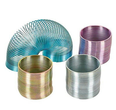 1 Metal Slinky New In Box Assorted Colors Blue Purple Silver Gold Fast Shipping